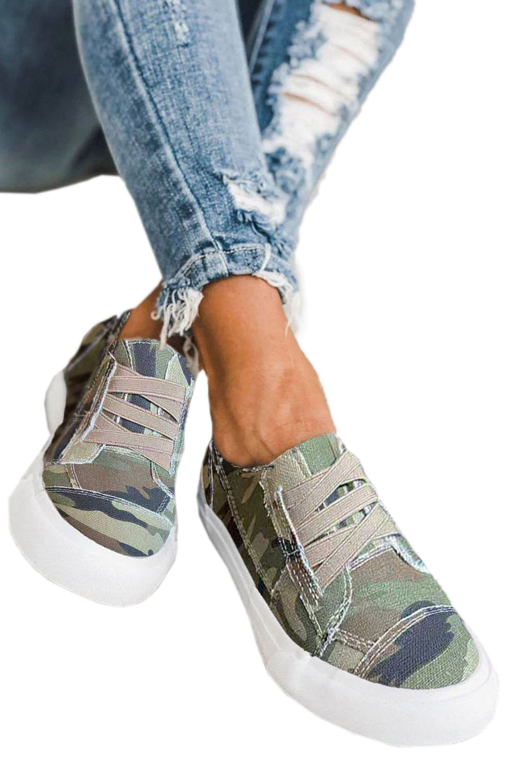 Leopard Print Slip On Flat Sneaker