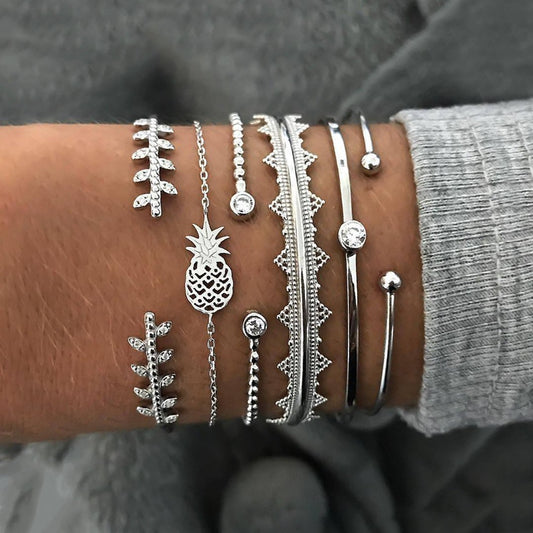 6 Piece Geometric Bangle Set