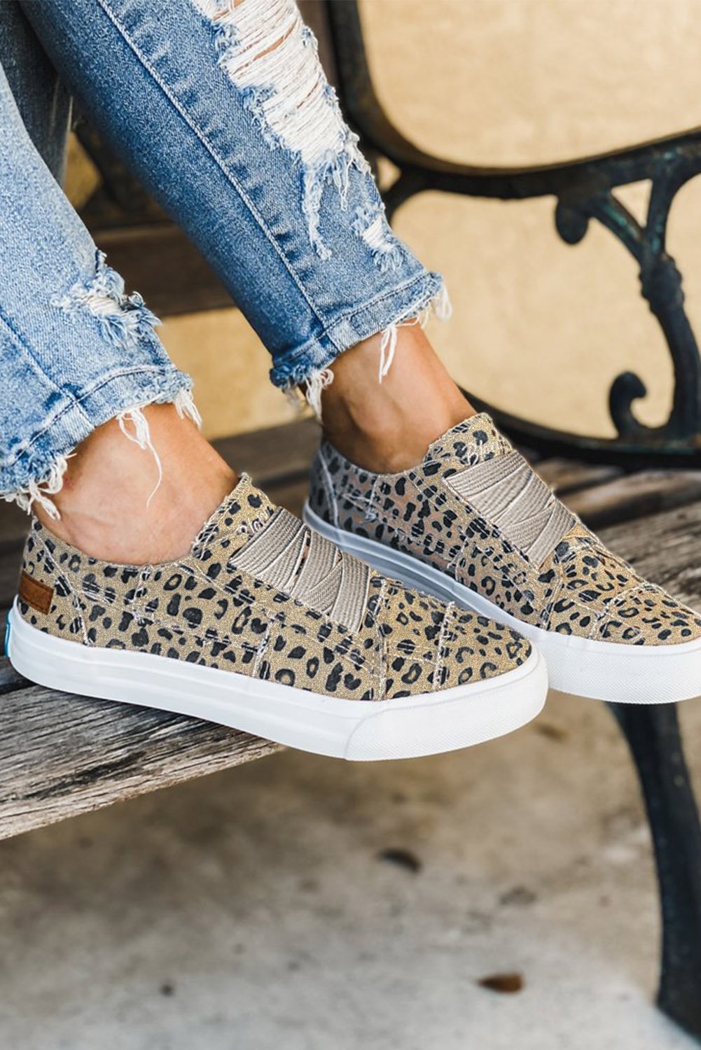 Leopard Print Slip On Flat Sneaker