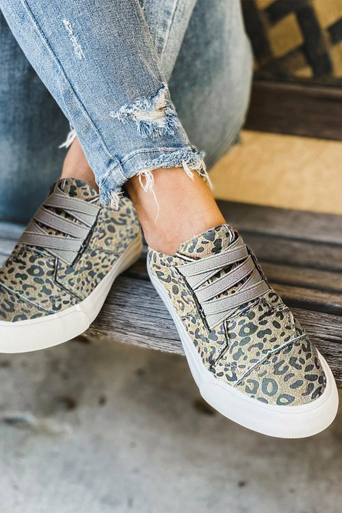Leopard Print Slip On Flat Sneaker