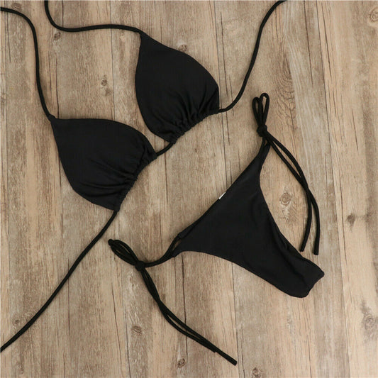 Triangle Top Thong Two Pieces Swimwear