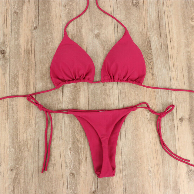 Triangle Top Thong Two Pieces Swimwear