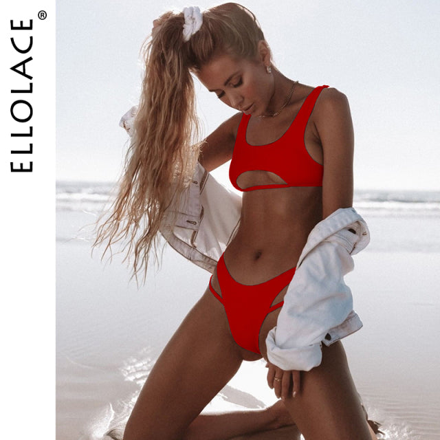 Ellolace Bikini Hollow Out Swimsuit