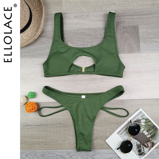 Ellolace Bikini Hollow Out Swimsuit