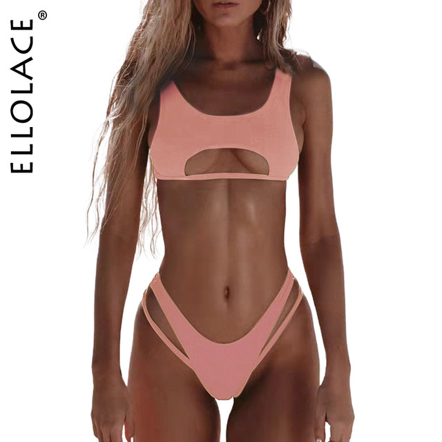 Ellolace Bikini Hollow Out Swimsuit